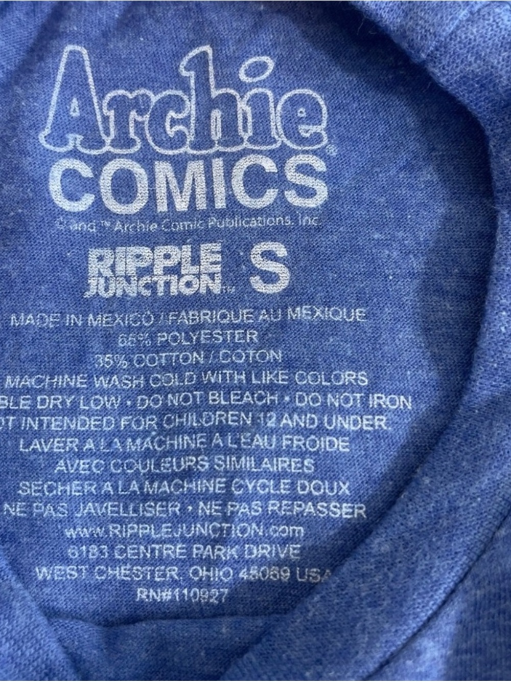 Archie Comics “R” Reggie Mantle T-Shirt Unisex Small - Picture 4 of 4